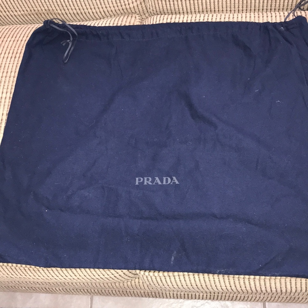 Navy blue Prada dust bag